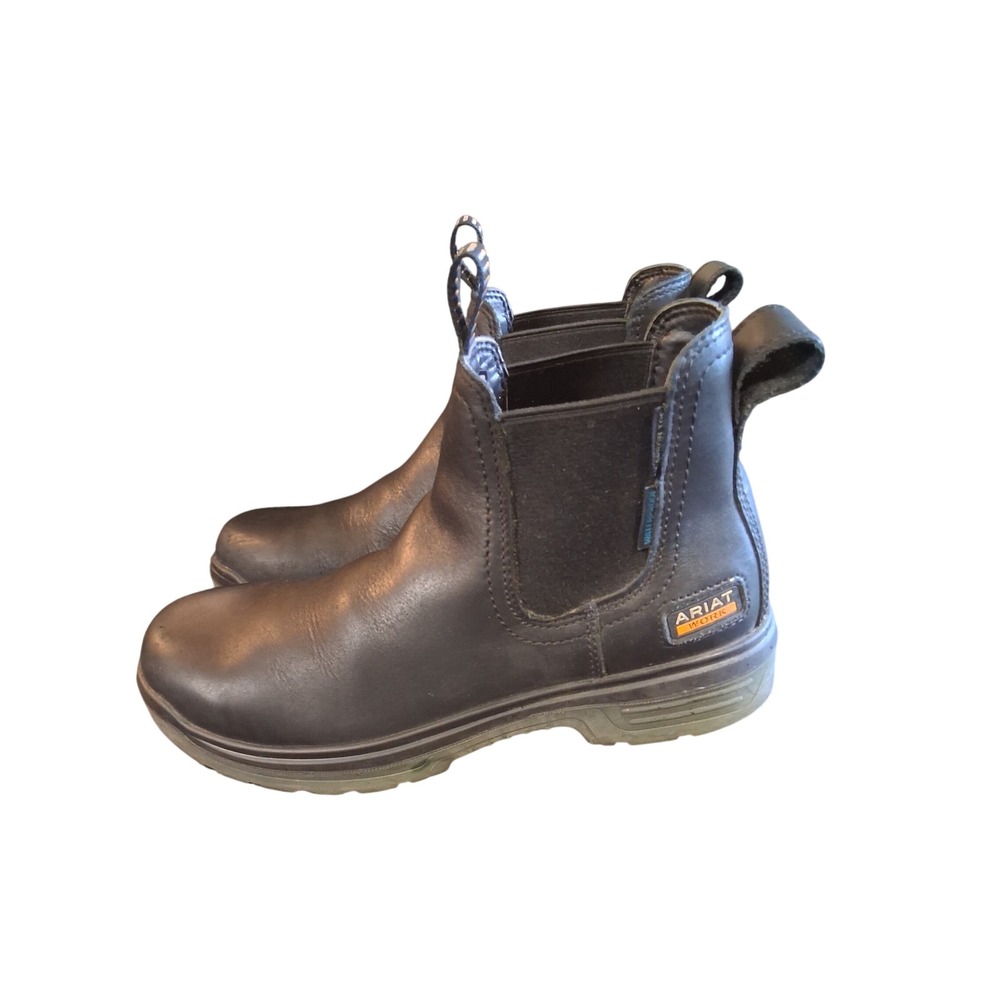 Ariat Rebar Wedge Waterproof Composite Toe Work Boots Mens 9.5D Black Leather